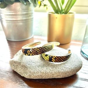 Yellow Hoop Earrings